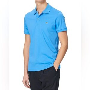 Lacoste mens 6 XL light blue classic fit pique polo shirt